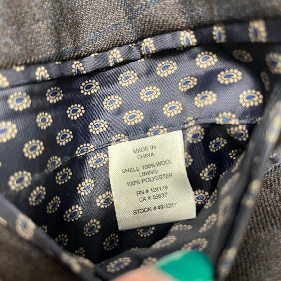 Vintage Daks Johnston & Murphy Brown Mens XL Wool 2 Button Sports Blazer Jacket - Picture 7 of 14